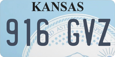 KS license plate 916GVZ