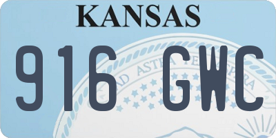 KS license plate 916GWC