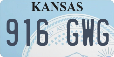KS license plate 916GWG
