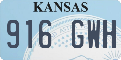 KS license plate 916GWH