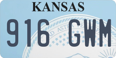 KS license plate 916GWM