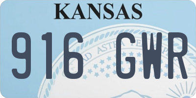 KS license plate 916GWR