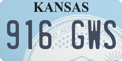 KS license plate 916GWS