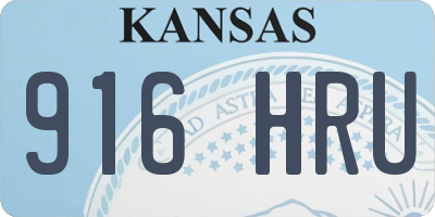 KS license plate 916HRU