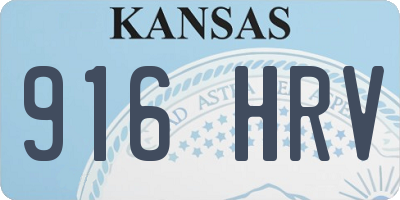 KS license plate 916HRV