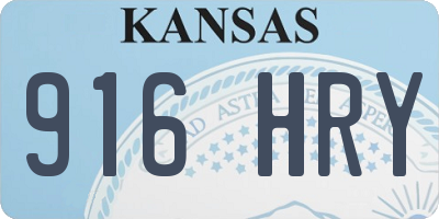 KS license plate 916HRY