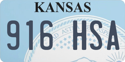 KS license plate 916HSA