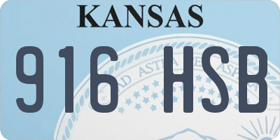 KS license plate 916HSB