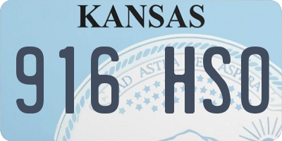 KS license plate 916HSO