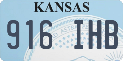 KS license plate 916IHB