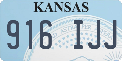 KS license plate 916IJJ