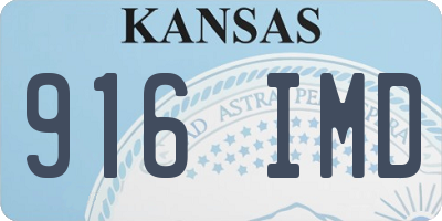 KS license plate 916IMD