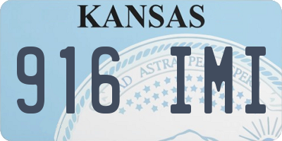 KS license plate 916IMI