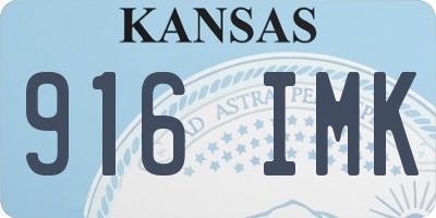 KS license plate 916IMK