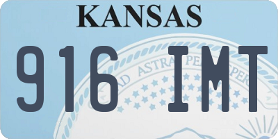 KS license plate 916IMT