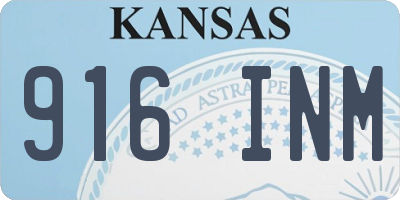 KS license plate 916INM