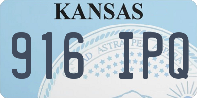 KS license plate 916IPQ