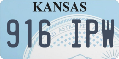 KS license plate 916IPW