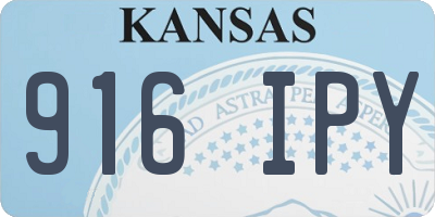 KS license plate 916IPY