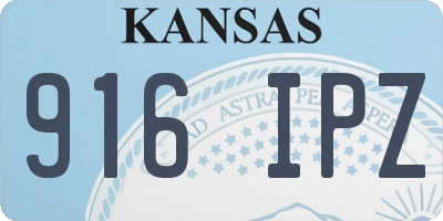 KS license plate 916IPZ