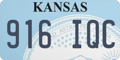 KS license plate 916IQC