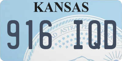 KS license plate 916IQD