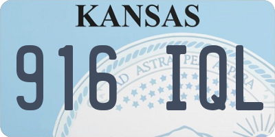 KS license plate 916IQL