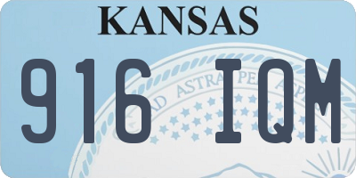 KS license plate 916IQM