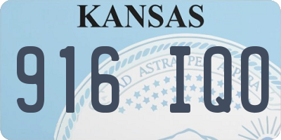 KS license plate 916IQO