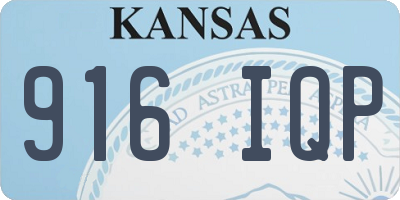 KS license plate 916IQP