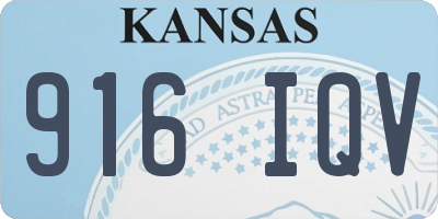 KS license plate 916IQV