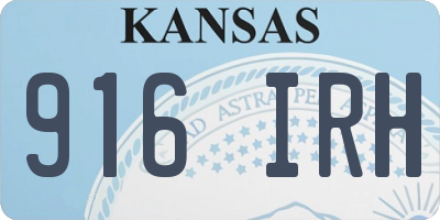 KS license plate 916IRH