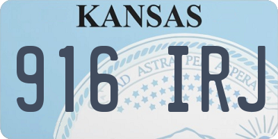 KS license plate 916IRJ
