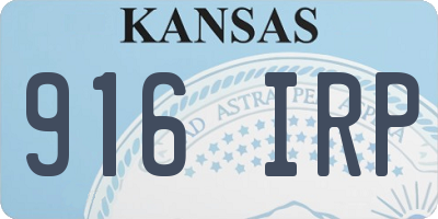 KS license plate 916IRP