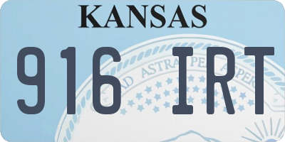 KS license plate 916IRT