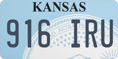 KS license plate 916IRU