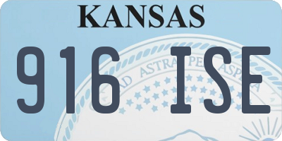 KS license plate 916ISE