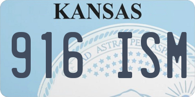 KS license plate 916ISM