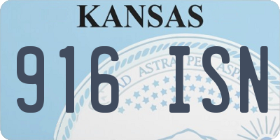 KS license plate 916ISN