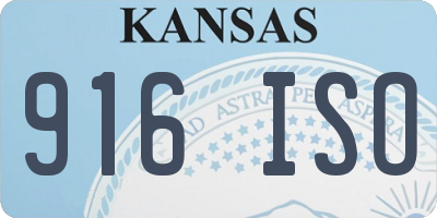 KS license plate 916ISO