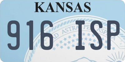 KS license plate 916ISP