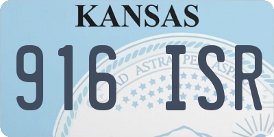 KS license plate 916ISR