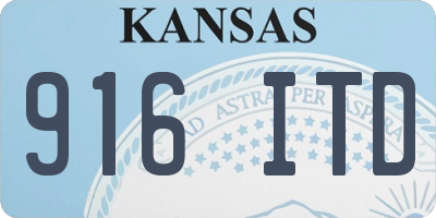 KS license plate 916ITD
