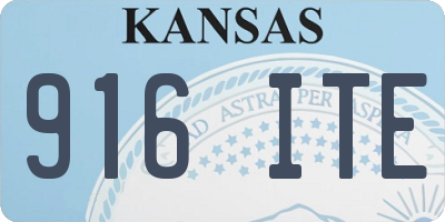 KS license plate 916ITE