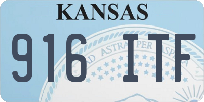 KS license plate 916ITF