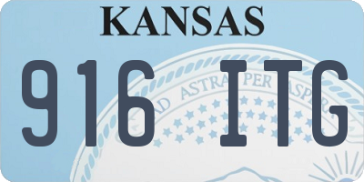 KS license plate 916ITG