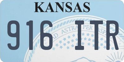 KS license plate 916ITR