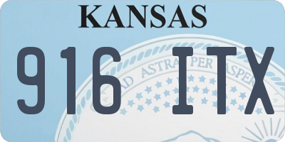 KS license plate 916ITX