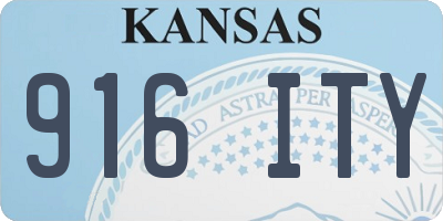 KS license plate 916ITY
