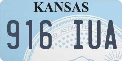 KS license plate 916IUA